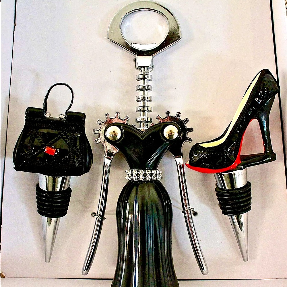 WILD EYE DESIGNS FASHION WINE SET STOPPER CORK